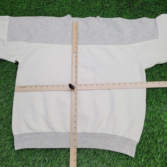 Vintage Boston University Sweatshirt Large 24x24 Baggy Crop - Picture 7 of 15